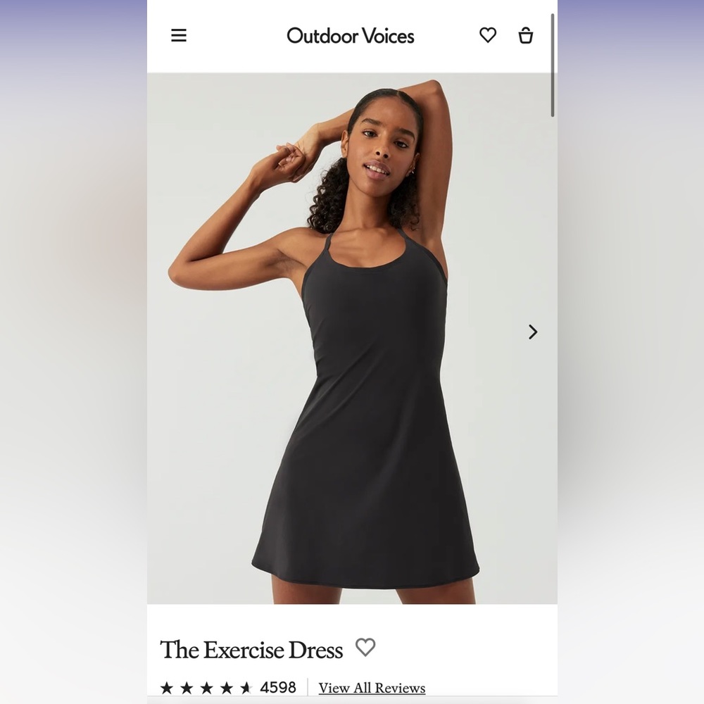 Outdoor Voices Exercise Dress Black